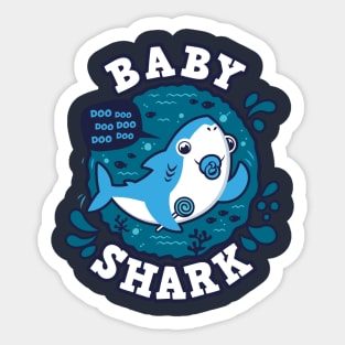 Baby Shark Boy Pacifier (trace) Sticker